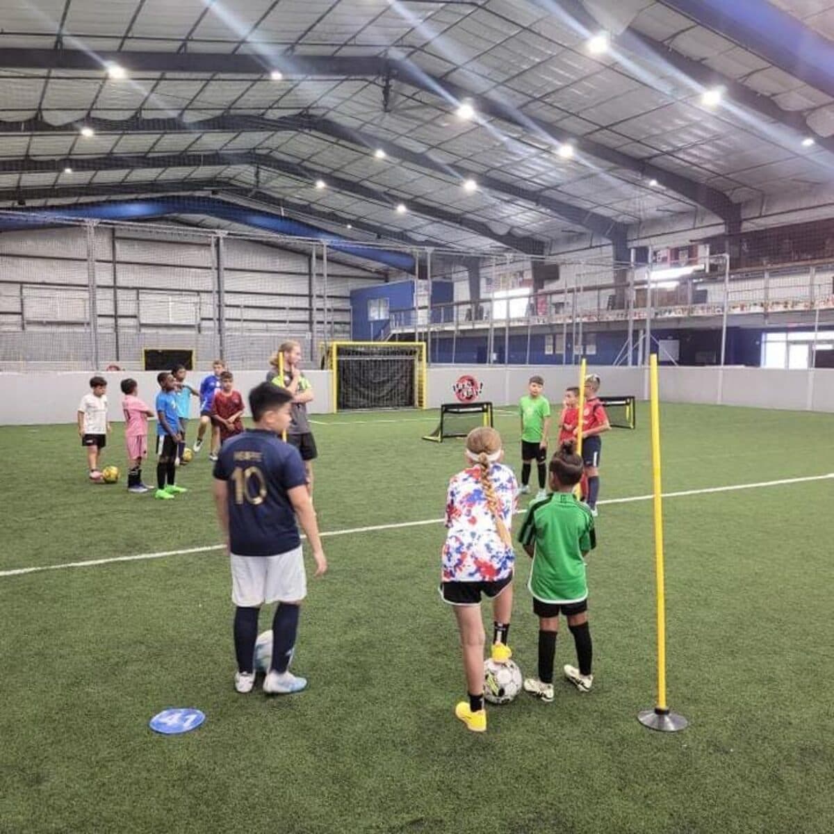 Apex United FC indoor soccer training session in San Antonio