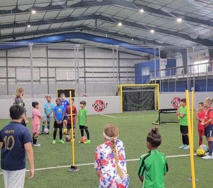 Apex United FC youth soccer camp training session in North East San Antonio